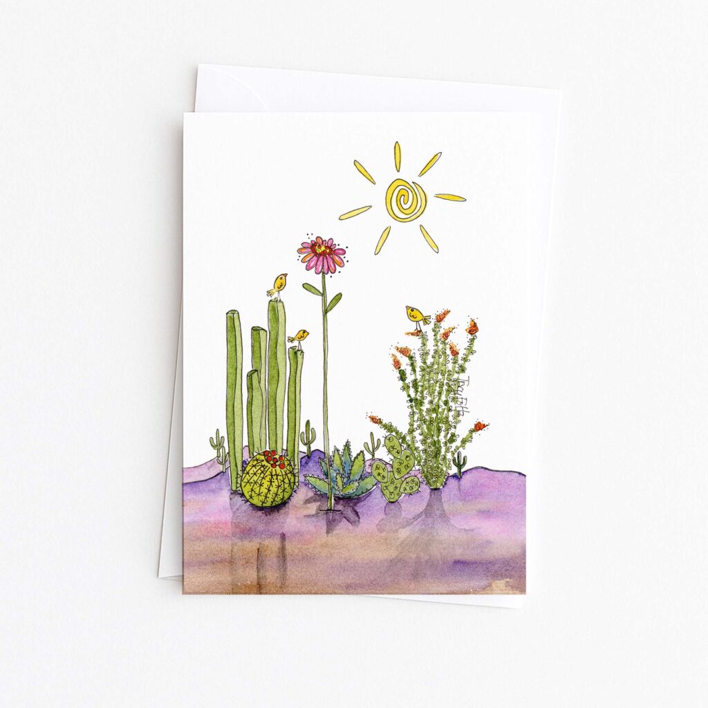 zinnia in the desert